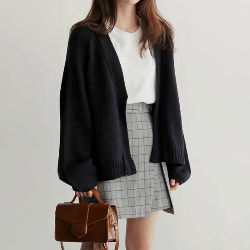 Women's Chunky Knit Open Front Cardigan | Adaline_1