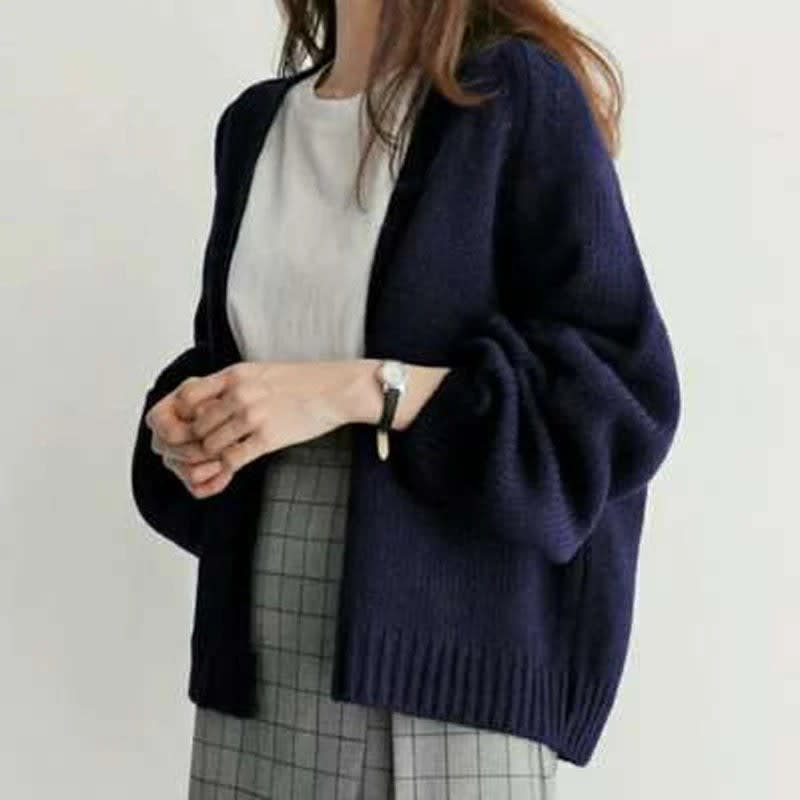 Women's Chunky Knit Open Front Cardigan | Adaline_2