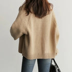 Women's Chunky Knit Open Front Cardigan | Adaline_5