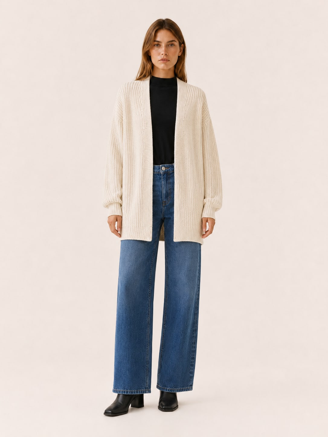 Women's Balloon Sleeve Longline Cardigan | Harriet_1