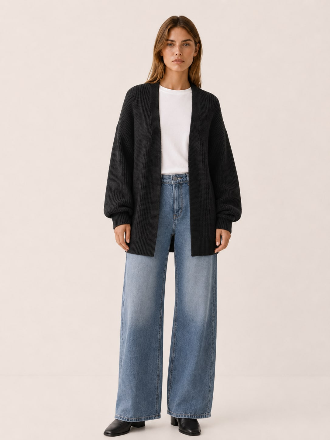 Women's Balloon Sleeve Longline Cardigan | Harriet_7