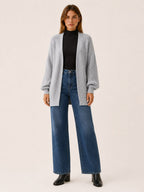 Women's Balloon Sleeve Longline Cardigan | Harriet_8