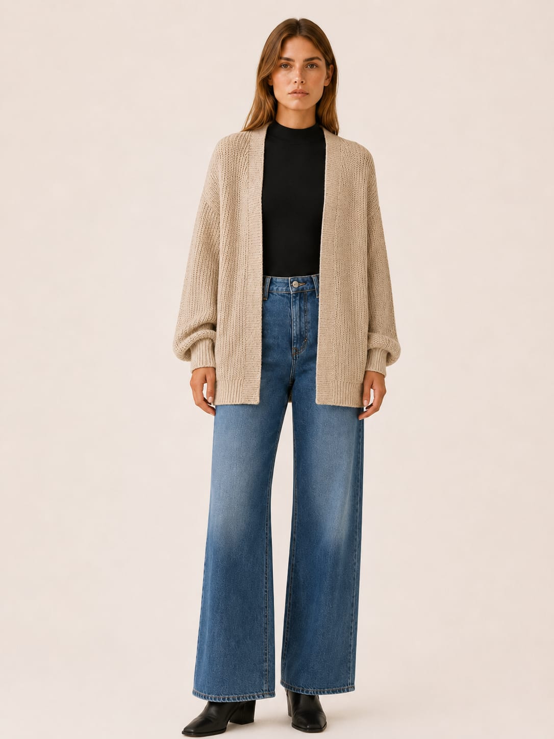 Women's Balloon Sleeve Longline Cardigan | Harriet_9