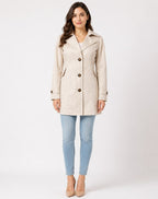 Women's Single Breasted Short Trench Coat | Thurloe_5