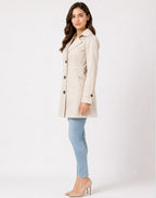 Women's Single Breasted Short Trench Coat | Thurloe_6