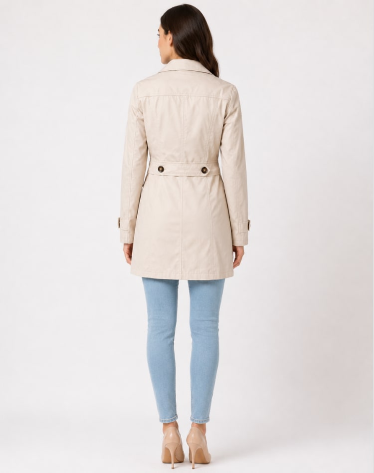 Women's Single Breasted Short Trench Coat | Thurloe_7