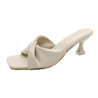 Women's Square Toe Twist Slide Sandals | Jocelyn_3