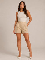 Women's High Waisted Tailored Shorts | Clarendon_10