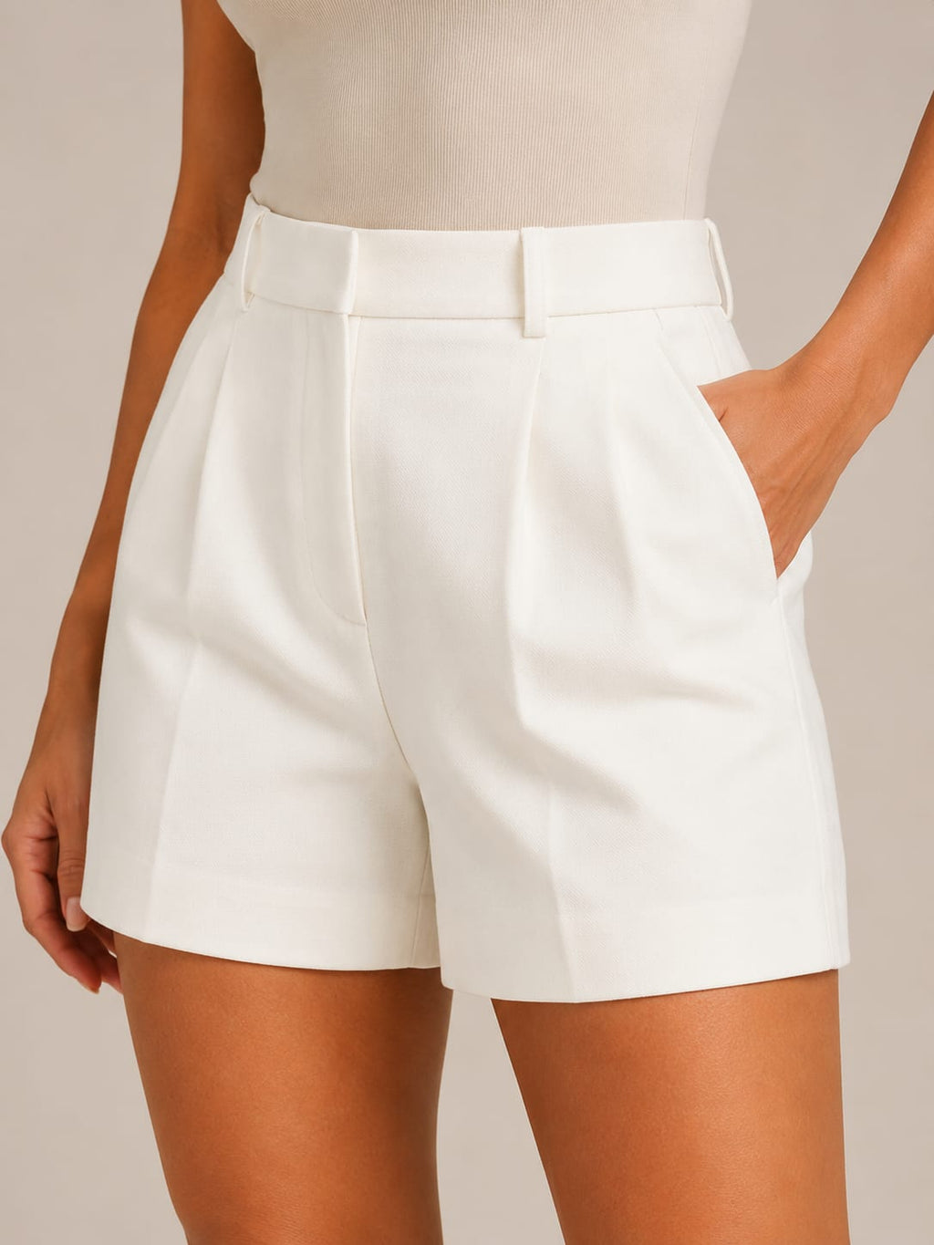 Women's High Waisted Tailored Shorts | Clarendon_9