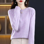 Women's Crew Neck Soft Knit Sweater | Lucasta_17