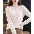 Women's Crew Neck Soft Knit Sweater | Lucasta_18