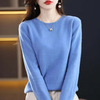 Women's Crew Neck Soft Knit Sweater | Lucasta_22