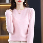 Women's Crew Neck Soft Knit Sweater | Lucasta_23