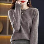 Women's Crew Neck Soft Knit Sweater | Lucasta_4