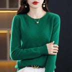 Women's Crew Neck Soft Knit Sweater | Lucasta_6