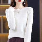 Women's Crew Neck Soft Knit Sweater | Lucasta_7