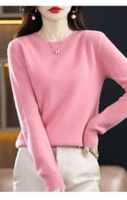 Women's Crew Neck Soft Knit Sweater | Lucasta_8