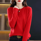 Women's Crew Neck Soft Knit Sweater | Lucasta_9