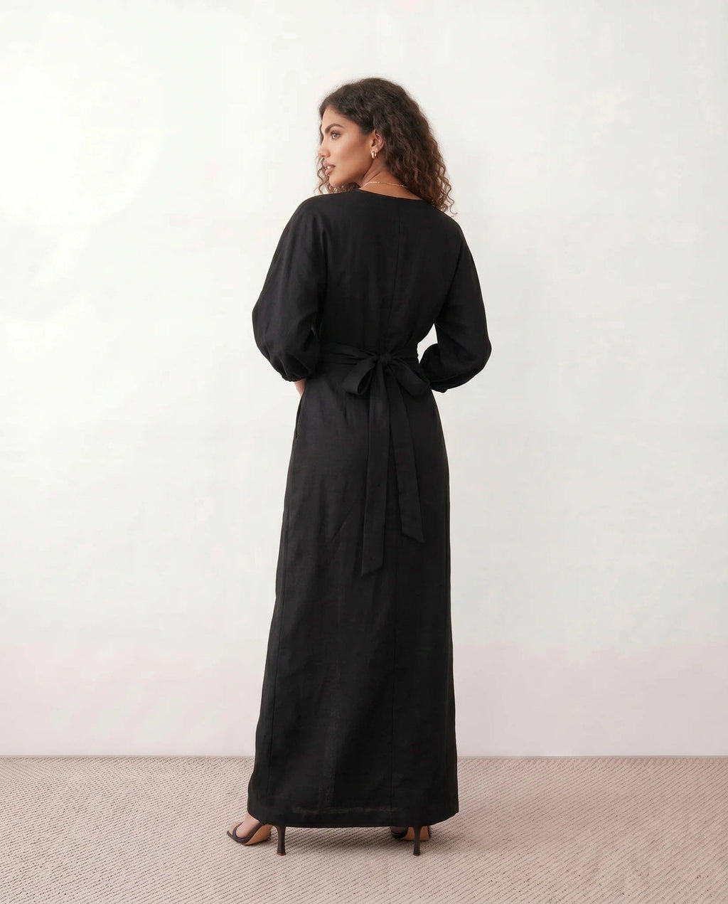 Women's V-Neck Wrap Maxi Dress | Rhiannon_11