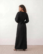 Women's V-Neck Wrap Maxi Dress | Rhiannon_11