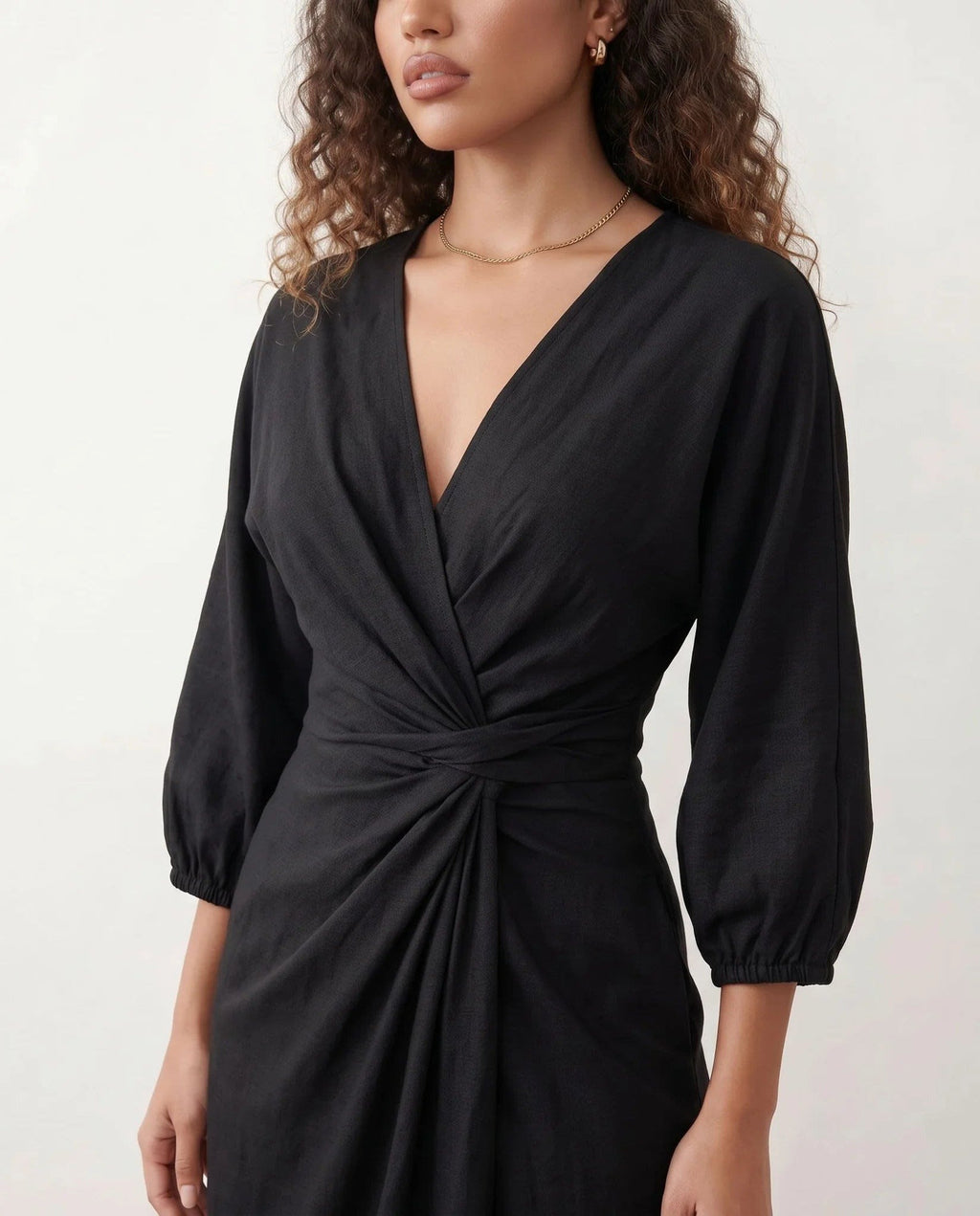 Women's V-Neck Wrap Maxi Dress | Rhiannon_12