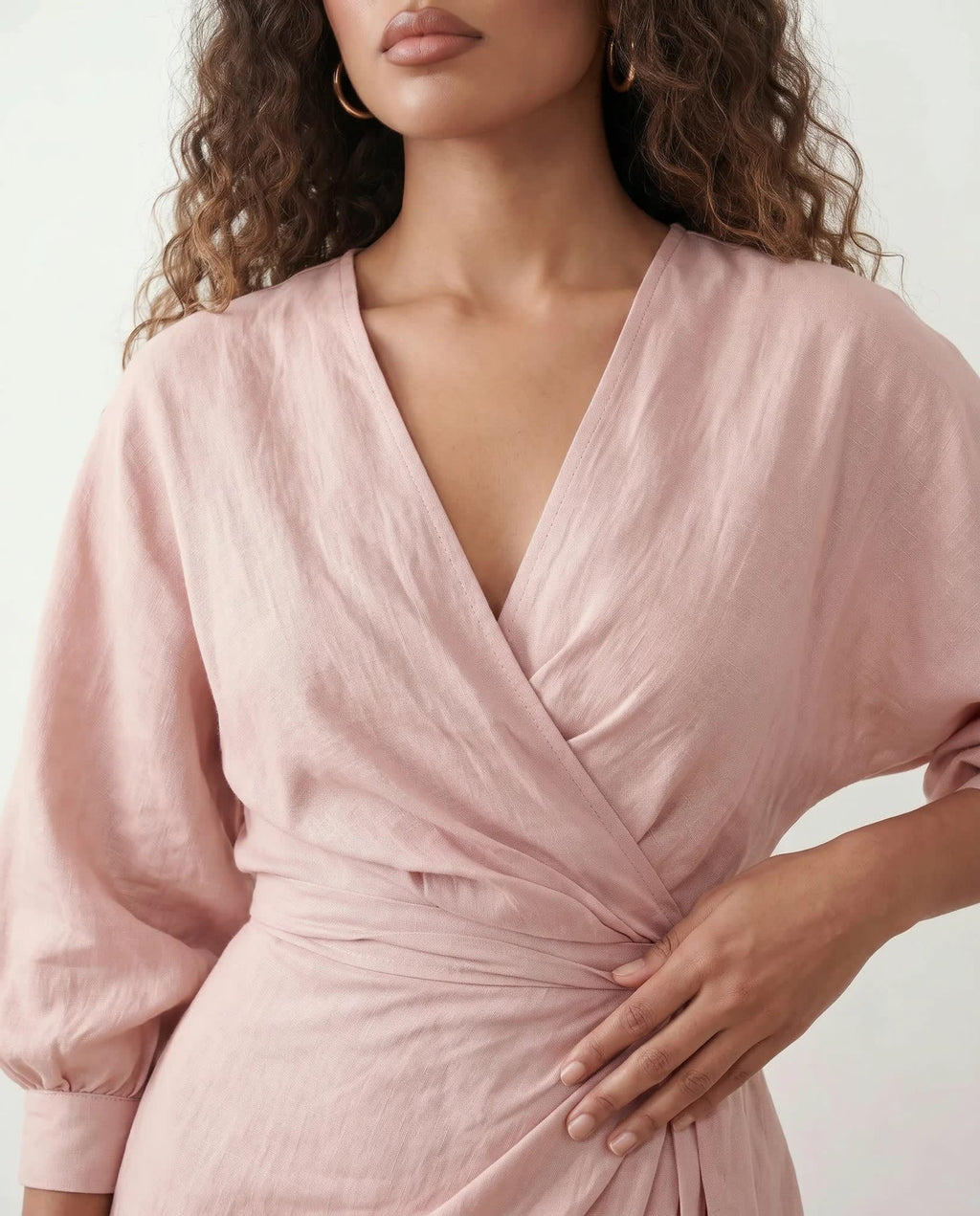 Women's V-Neck Wrap Maxi Dress | Rhiannon_4