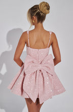 Women's Sequin Bow Back Mini Dress | Linfield_2
