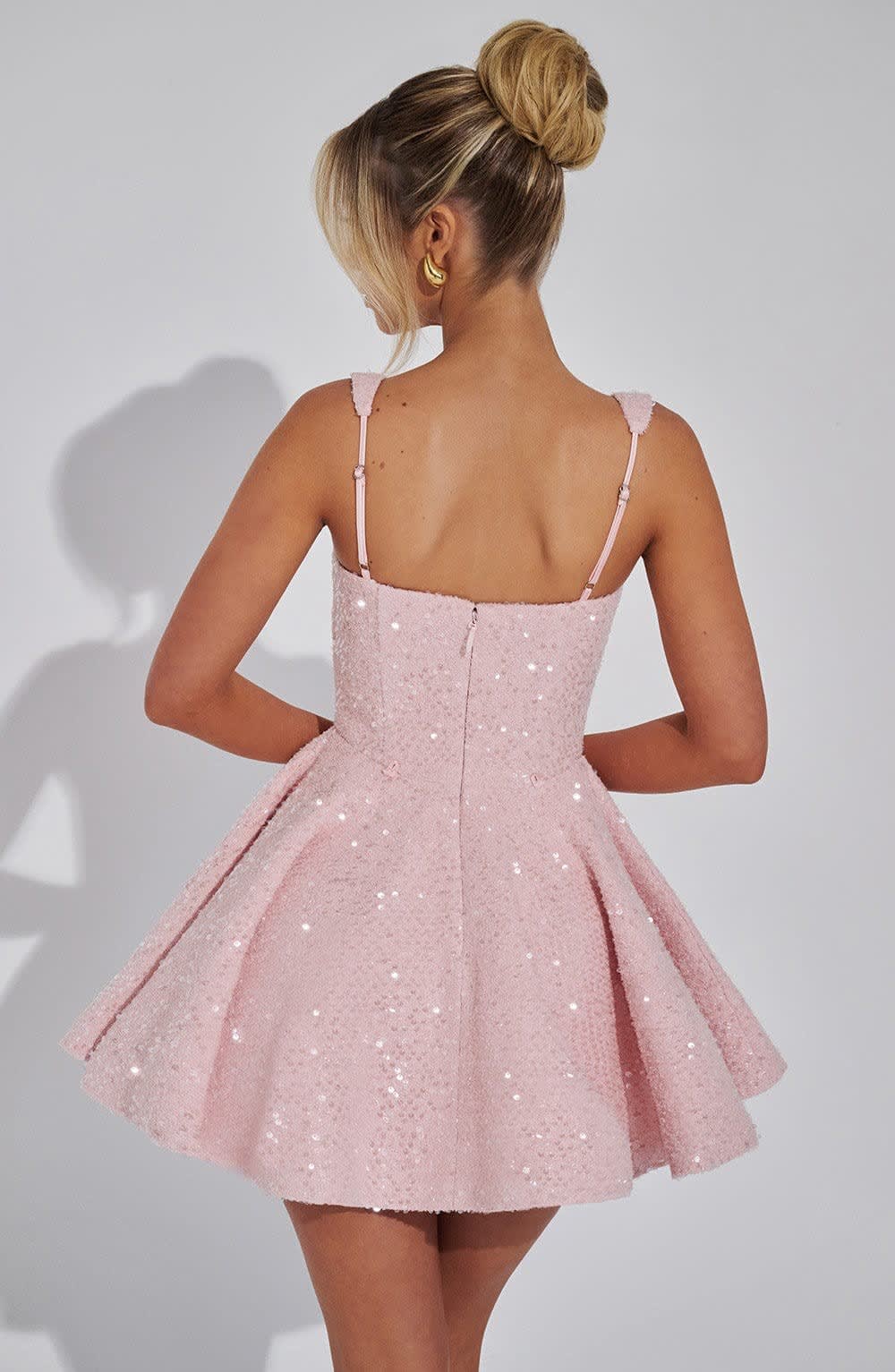 Women's Sequin Bow Back Mini Dress | Linfield_4