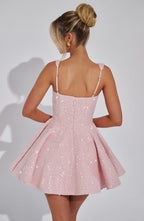 Women's Sequin Bow Back Mini Dress | Linfield_6