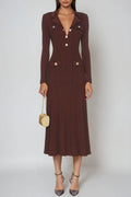 Women's Ribbed Knit Midi Dress | Rosamund_1