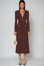 Women's Ribbed Knit Midi Dress | Rosamund_2