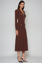Women's Ribbed Knit Midi Dress | Rosamund_3