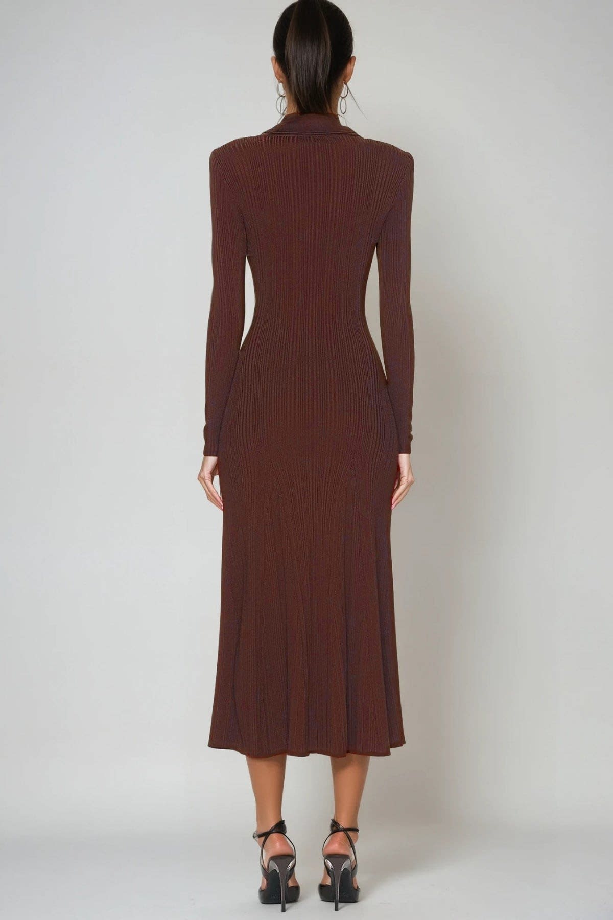 Women's Ribbed Knit Midi Dress | Rosamund_4