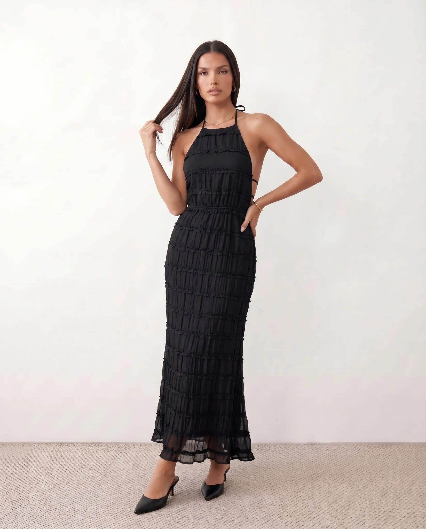 Women's Tiered Ruffle Maxi Dress | Lowri_5