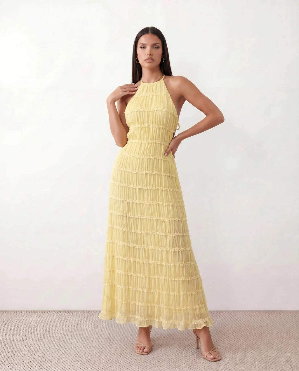 Women's Tiered Ruffle Maxi Dress | Lowri_9