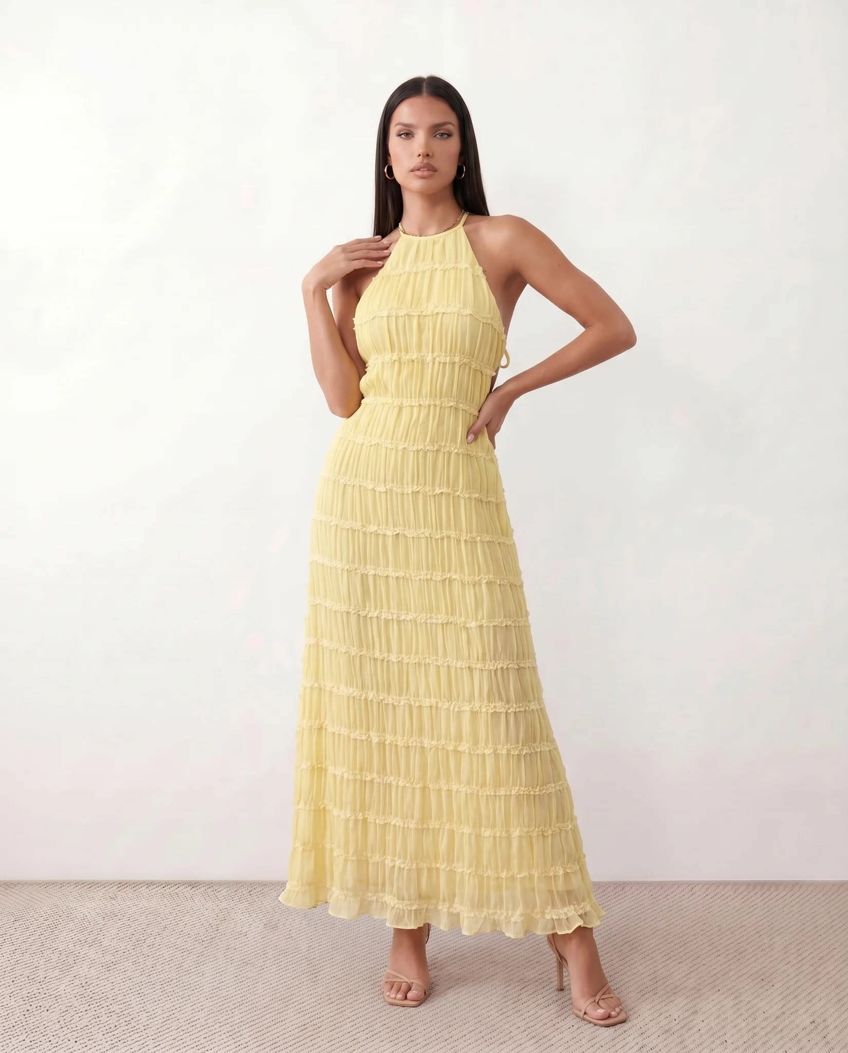 Women's Tiered Ruffle Maxi Dress | Lowri_9