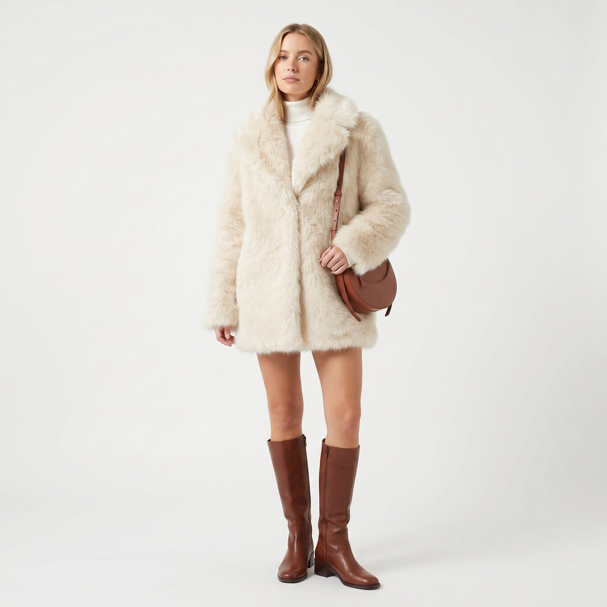 Women's Oversized Faux Fur Coat | Larkin_1