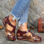 Women's Closed Toe Woven Wedge Sandals | Nuala_1