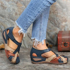Women's Closed Toe Woven Wedge Sandals | Nuala_3