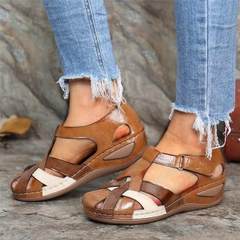 Women's Adjustable Strap Wedge Sandals | Bridget_1