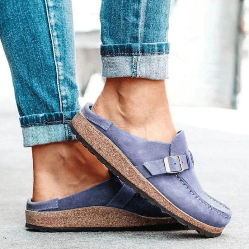 Women's Arch Support Suede Clogs | Wynne_1