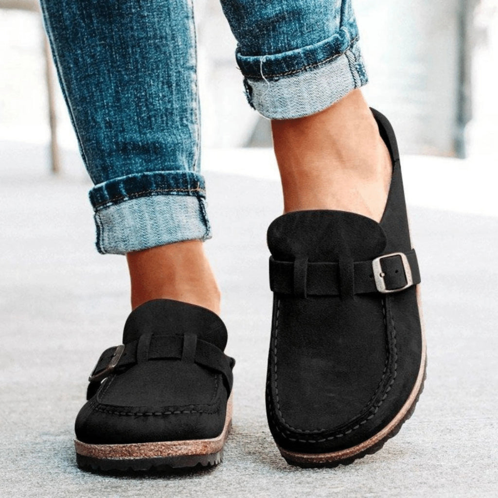 Women's Arch Support Suede Clogs | Wynne_10