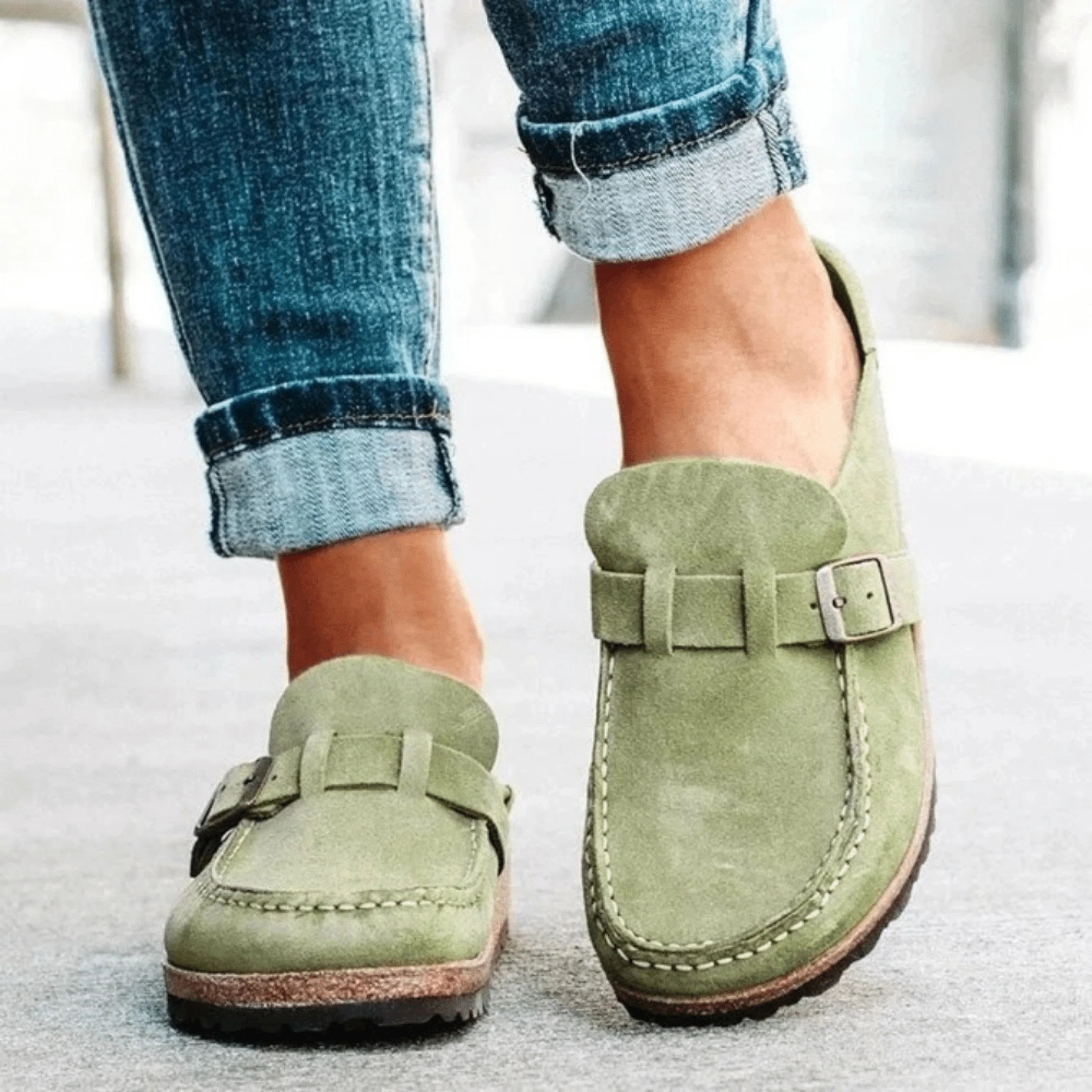 Women's Arch Support Suede Clogs | Wynne_6