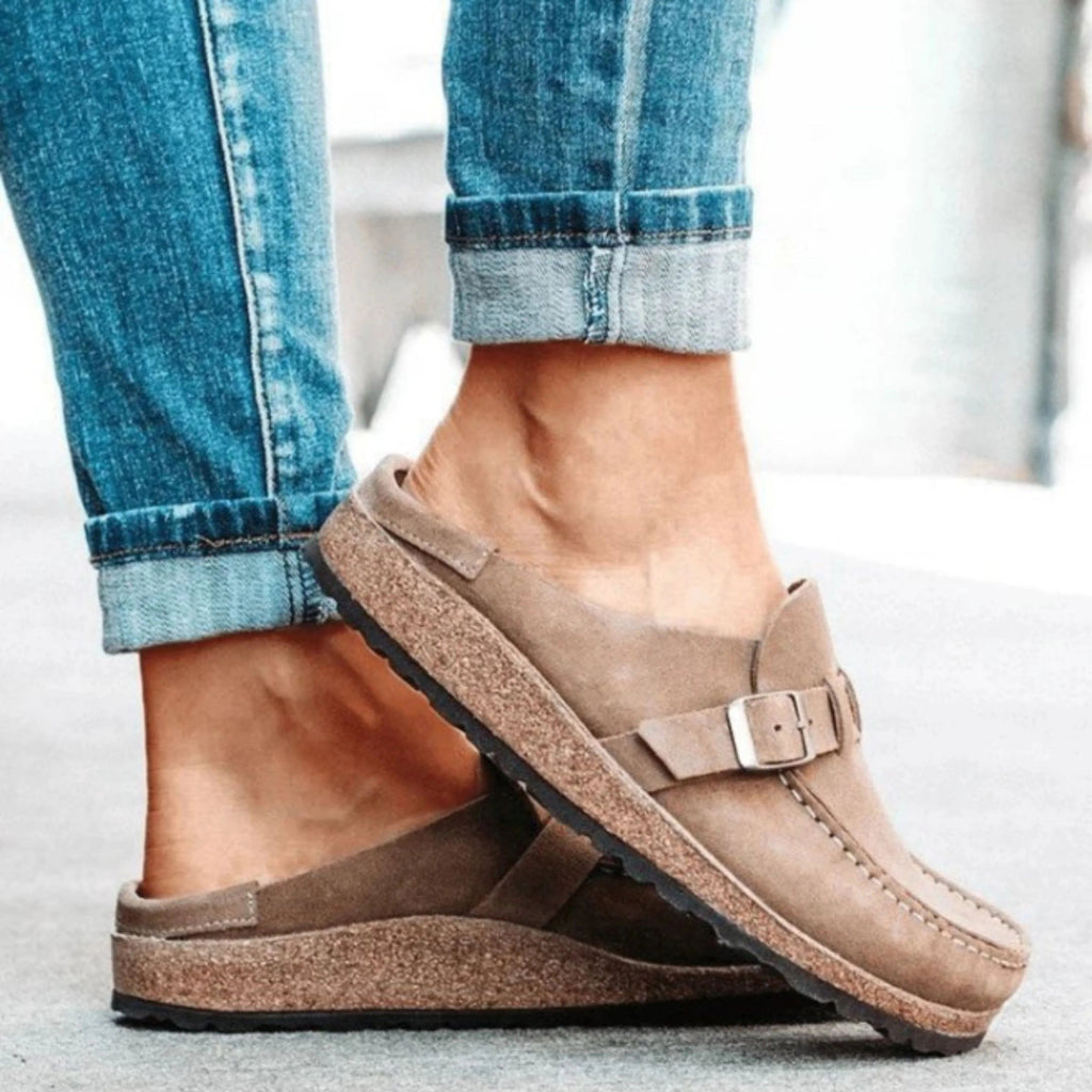 Women's Arch Support Suede Clogs | Wynne_7