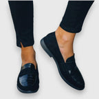 Women's Croc Embossed Penny Loafers | Denby_2