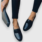 Women's Croc Embossed Penny Loafers | Denby_4