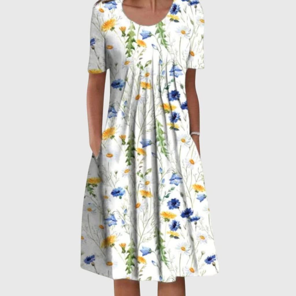 Women's Floral Print Midi Dress | Evangeline_2