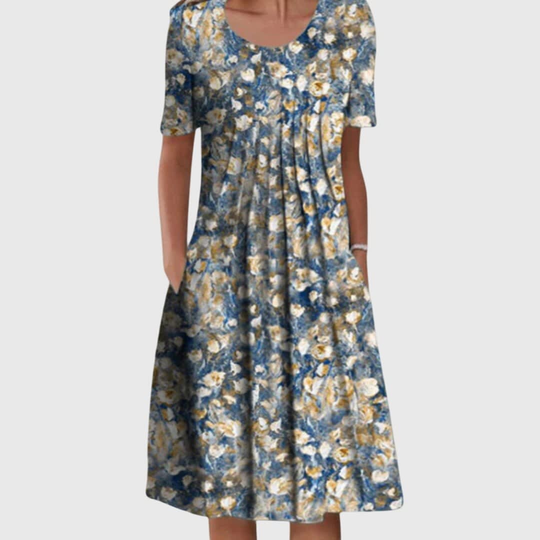 Women's Floral Print Midi Dress | Evangeline_4