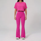 Women's Seamless Flare Leg Workout Set | Shalford_17