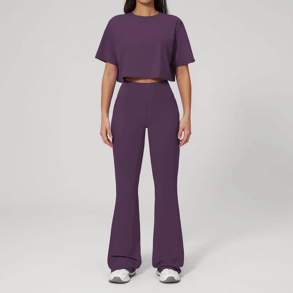 Women's Seamless Flare Leg Workout Set | Shalford_23